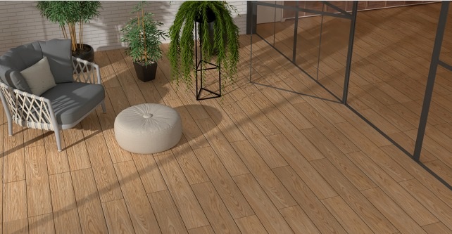 DUELA PORCELANATO ELEGANT BEIGE 20 X 120 CM PORCELUX