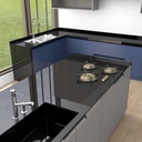 PORCELANATO FULL BODY CARBON BLACK 80 X 240 CM (15MM) PORCELUX