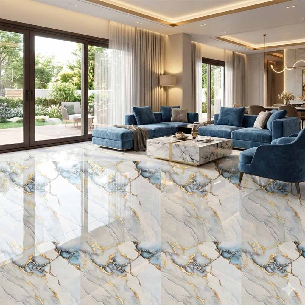 PORCELANATO GALIXO GOLD 60 X 60 CM PORCELUX