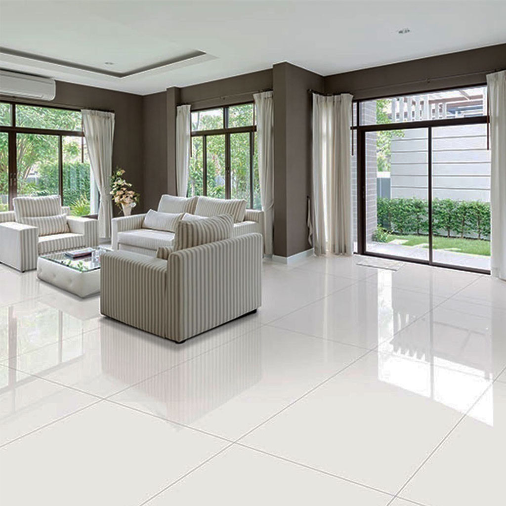 PORCELANATO SUPER WHITE 60 X 120 BRILLANTE PORCELUX
