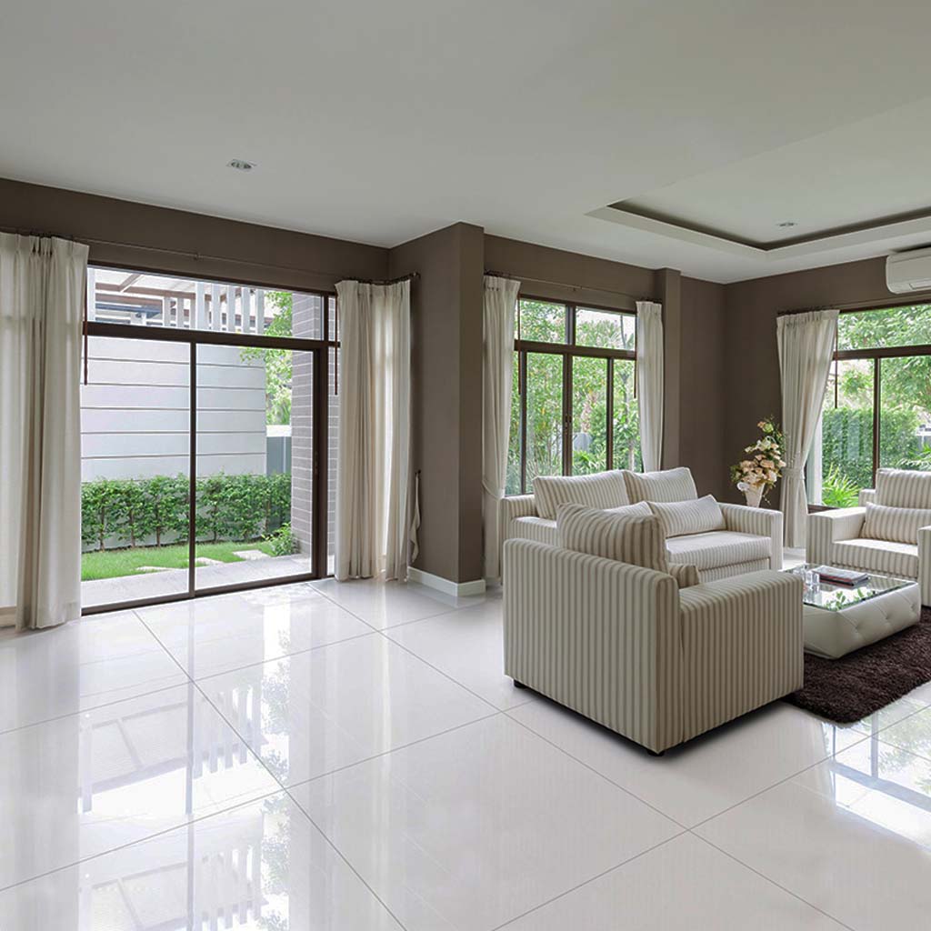 PORCELANATO SUPER WHITE 60 X 60 CM PORCELUX