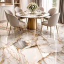SEMI PORCELANATO 3115 IMPERIAL WHITE GOLD 60 X 60 CM PORCELUX