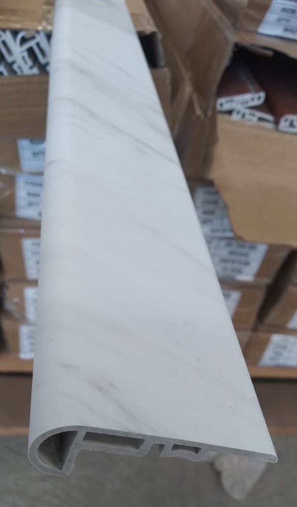 [SPC-07] PERFIL P/GRADA BLANCO (WHITE) 2400*55*18MM P/SPC (STAIR NOSE)