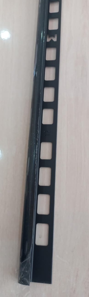 [1035] BOCEL REDONDO DE ALUMINIO NEGRO MATE DE 12 MM MPRO