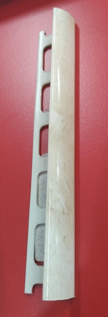 [1025] BOCEL REDONDO PLASTICO MARMOL CREMA MARFIL
