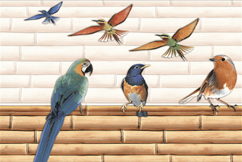 [2684-HL-1] AZULEJO BIRDS 30 X 45 (2684-HL-1) LV